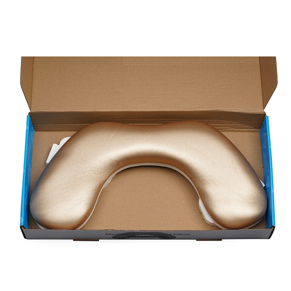 Factory Price Fashion Butterfly Shape PU Leather Cushion Wood Stand Arm Holder Manicure Hand Pillow for Salon Use
