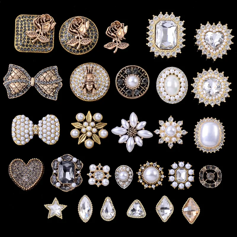 Full rose alloy decoration accessories DIY jewelry clothing bag decoration material