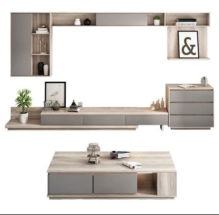 Modern Wooden Melamine tall TV console cabinet office TV Big Home Furniture Cabinet JY-C321