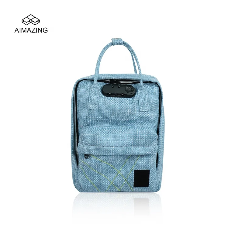 Casual  Backpack with Padded Laptop Compartment Portable Mini Smell Proof Backpack with Secret Pocket