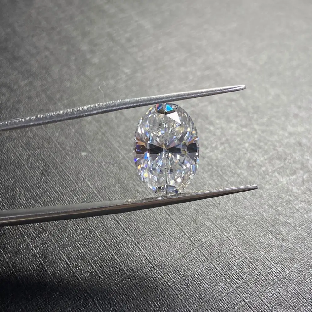 Lab Created Jewelry Moissanite Oval Brilliant Cut Synthetic Diamonds Gemstone 8mm*10mm 3 carat/p