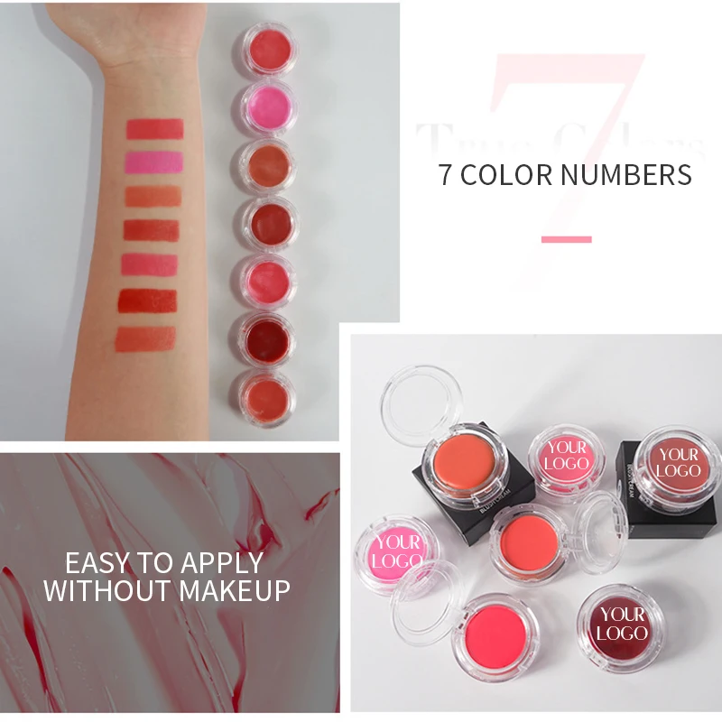 Face Make Up Vegan Maquillage Cheek Blush Glow And Lip Tint Makeup Long Lasting High Pigmented Private Label Cream Blush