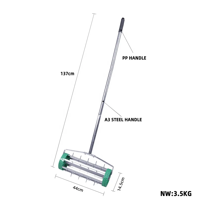 Outdoor Garden tools Lawn  Rolling  Scarifier  Push  Lawn Aerator Factory direct sale