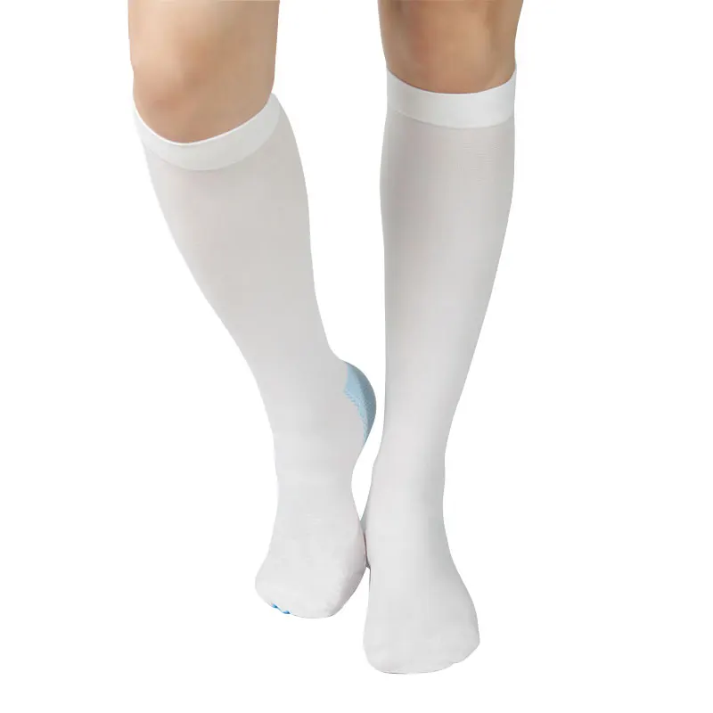High quality medical compression socks 15-20 mmhg open-toe anti-embolism knee high socks for varicose veins