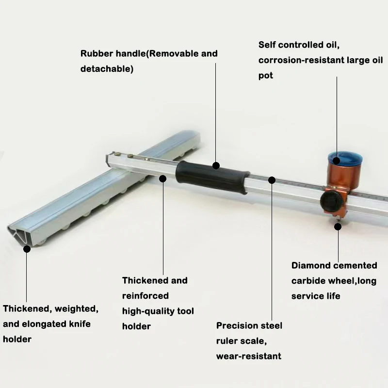 Long Service Life Diamond Glass Cutter 90 CM 120 CM 240 CM T Shape Glass Cutter Ruler T Glass Cutter