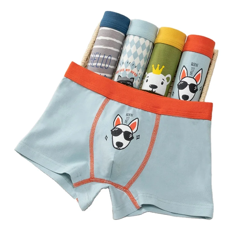 
kids underwear boys Cotton Boxer Briefs Size 3-12 Years (Pack of 4) boy underwear kids underwear boys 