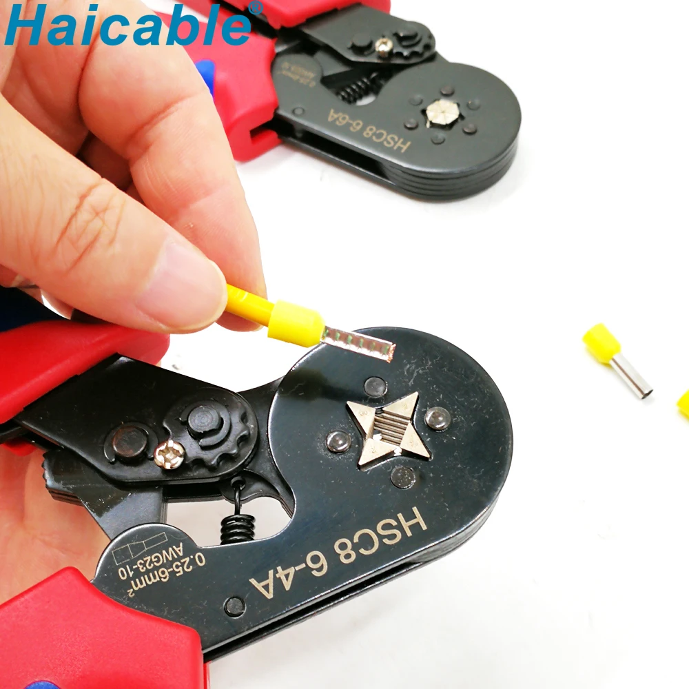 HSC8 6-4A Terminal Crimping Pliers Copper Cable Tube Cord Crimp Tool