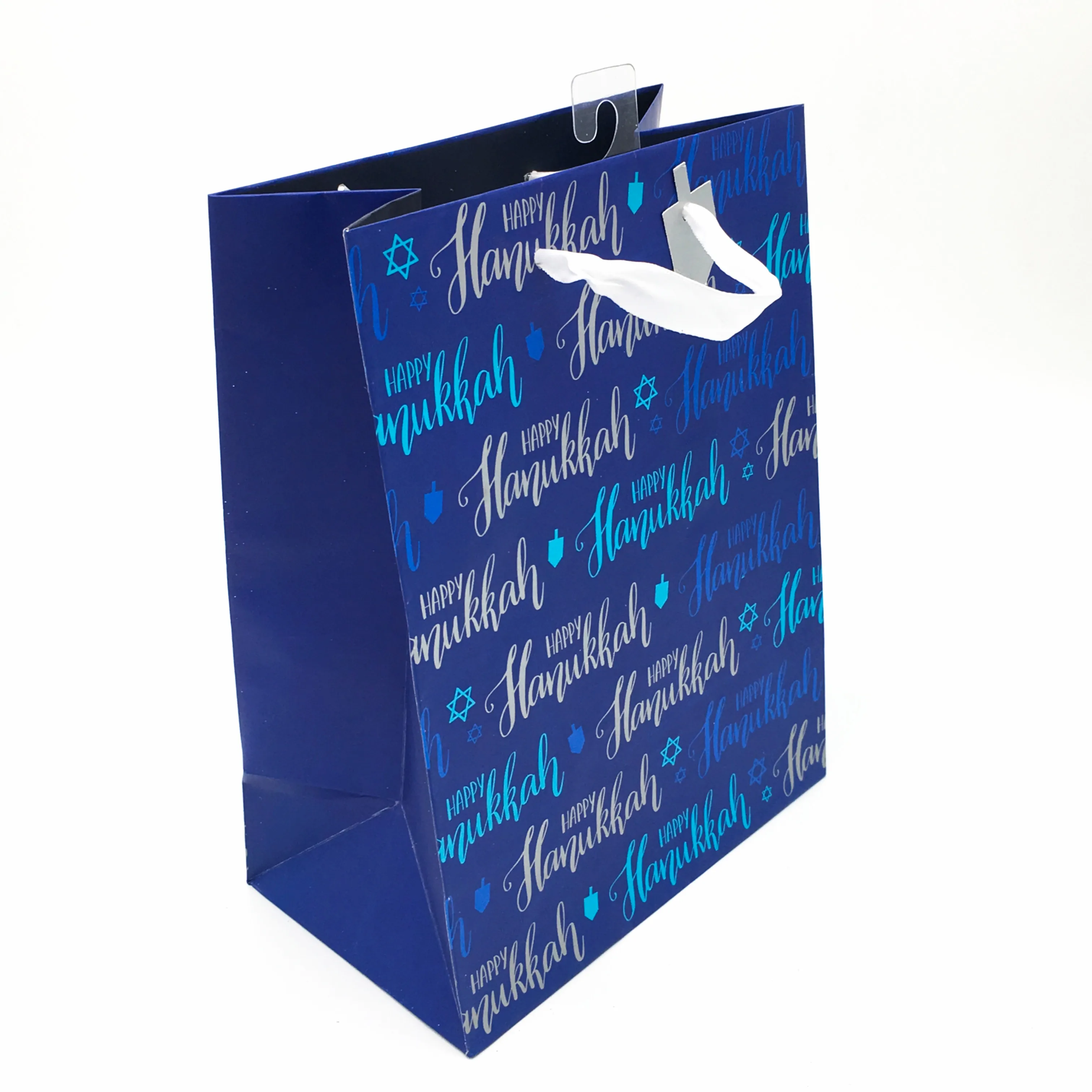 Promotion wholesale custom merry Christmas matt lamination/ logo embossing gift paper bag