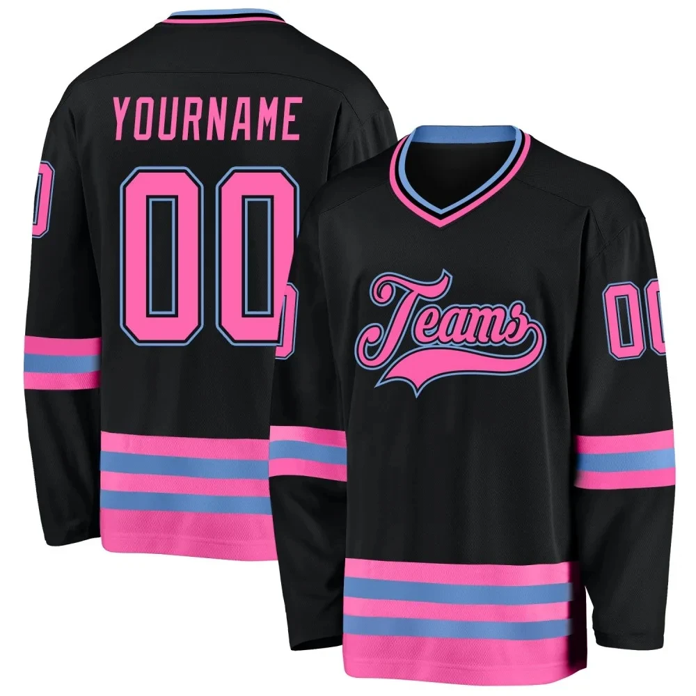Custom Ice Hockey Jersey Print Your Name Number Team Sports Competition Training Clothing For Men Women Street Shirt