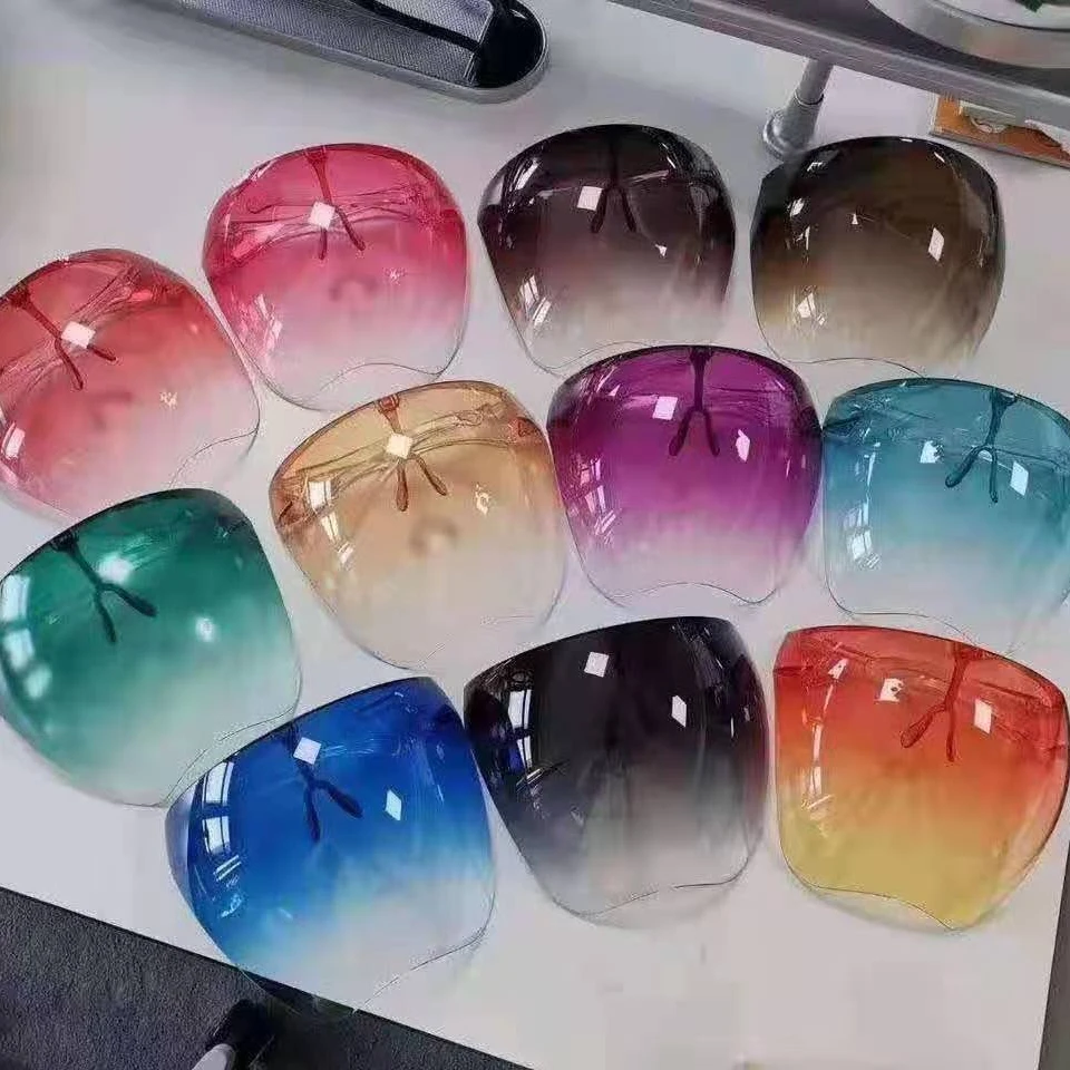 
Multicolor Comfortable Transparent Anti Spittle Dust Reusable Protective Visor Plastic polycarbonate Face Shield Glasses 