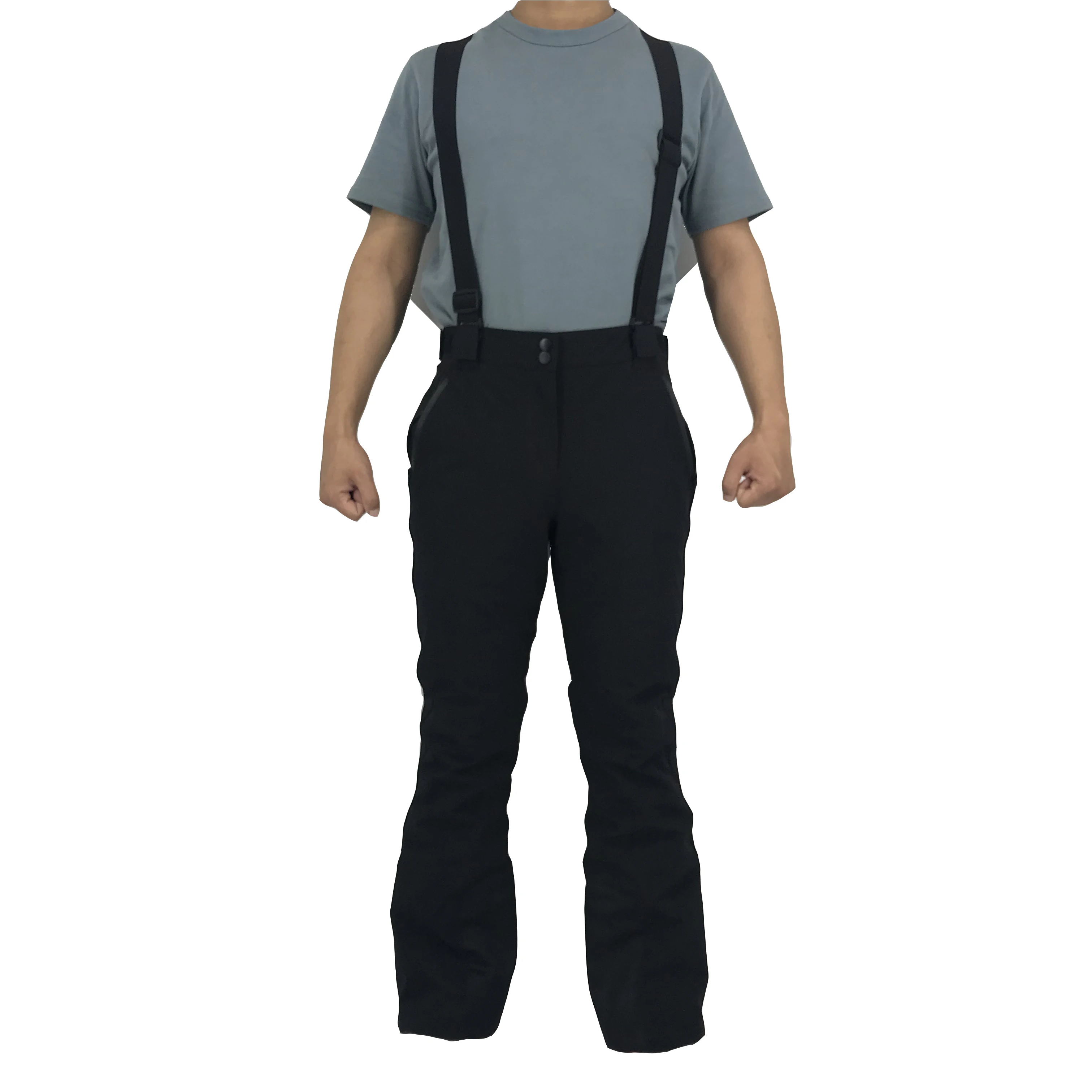 
OEM bib cargo pants thick cotton padding trousers suspender windbreak waterproof workwear overalls 
