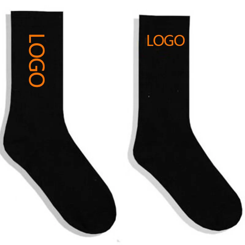Cheap Wholesale Oem Designer Custom Design Your Own Logo Men Crew Sports Socks Custom Bamboo Cotton Black Sock For Women