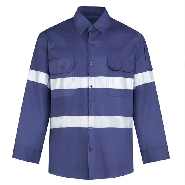 Mens Work Overalls Western Fire Resistant FR Welding Shirt lightweight cotton  safety Workwear Working Shirt jacket For Men