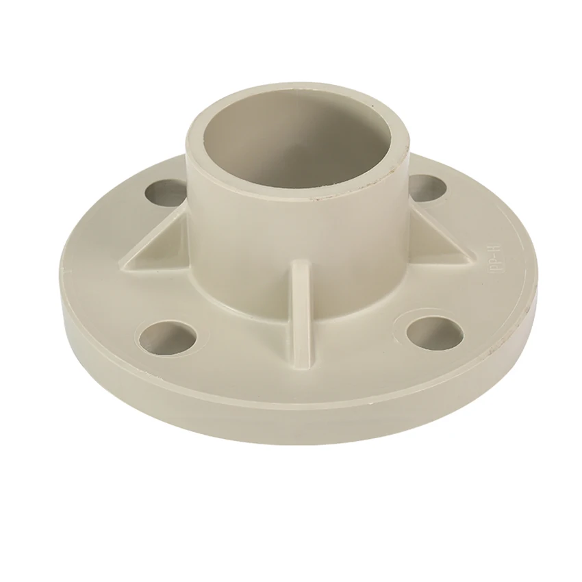 ANSI SCH80 Industry Pipeline PPH Plastic Thermoplastic Adapter TS One Piece Flange