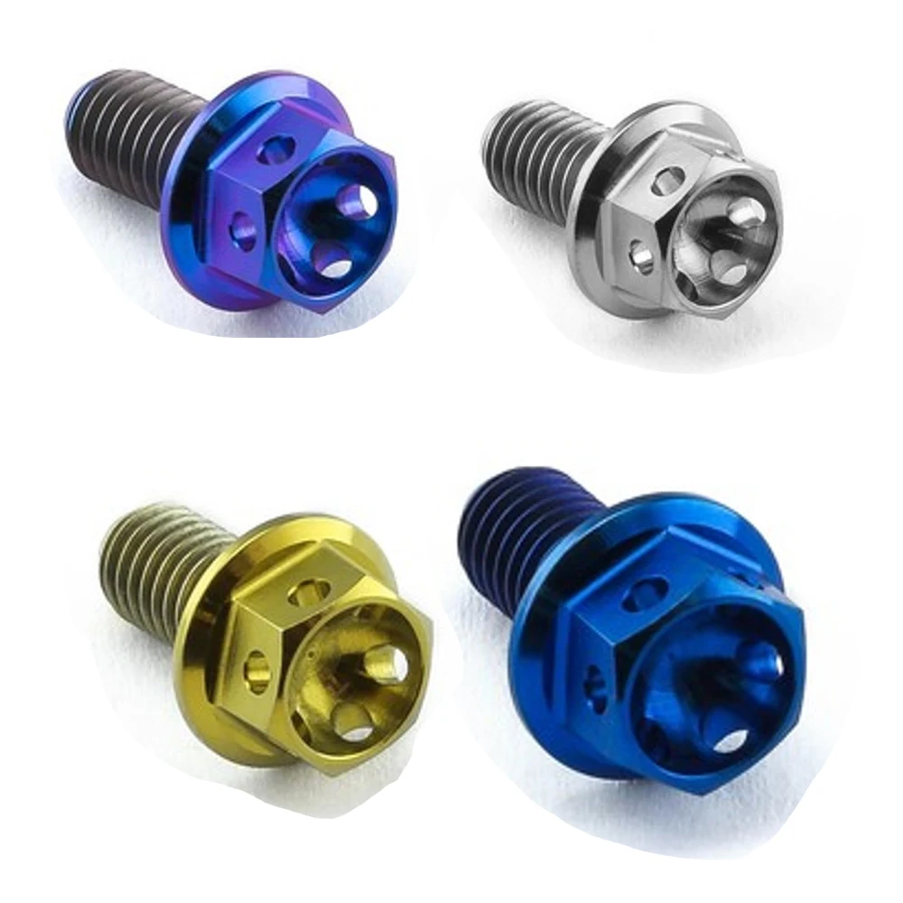 M6 Titanium Bolt For Fixing Motocross M5 Bike Carriage Unf Rainbow Hex Bead 12 Point Purple 3/8 8-32 5/16-24 M5*10 Titanium Bolt