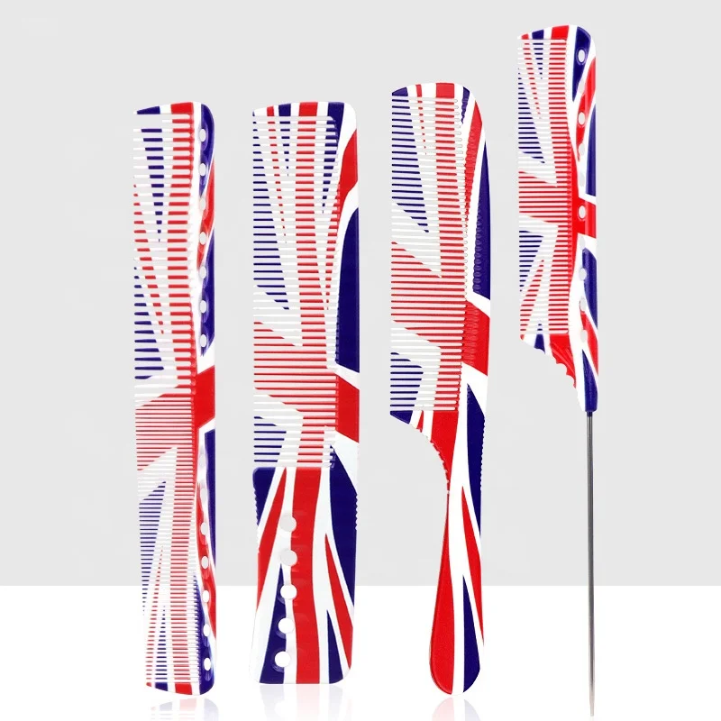 Marigold Plastic Salon detangling hair brush afro double sided hair edge control brushes comb hair straightener British comb