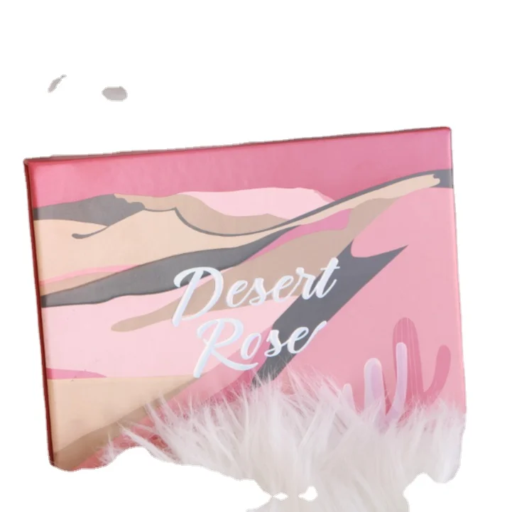 
Sleeve Luxury Customized Paper Cardboard Folding Circle Pan Box Blush Nude Eyeshadow Palette 