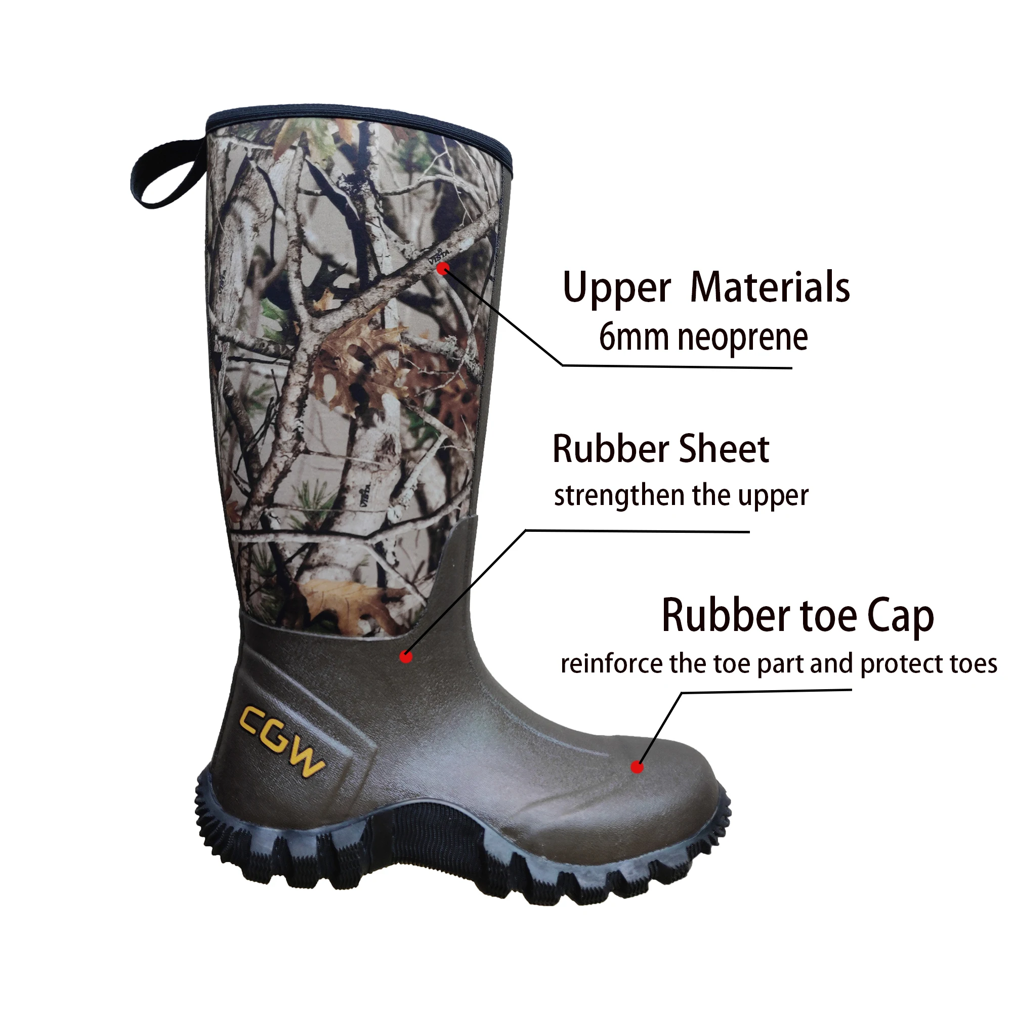 OEM MANUFACTURER WATERPROOF TODDLER GIRLS RUBBER  WELLIES camouflage rain boots   RAIN BOOTS