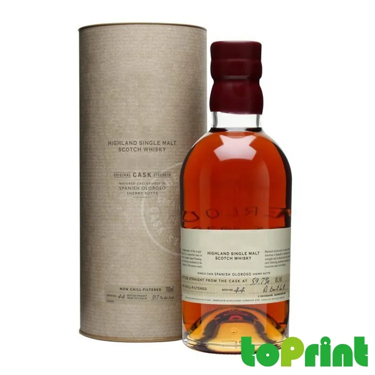 High End Eco Friendly Gift Wines Bottle Packaging Cardboard Cylinder Paper Boxes With Metal Lids