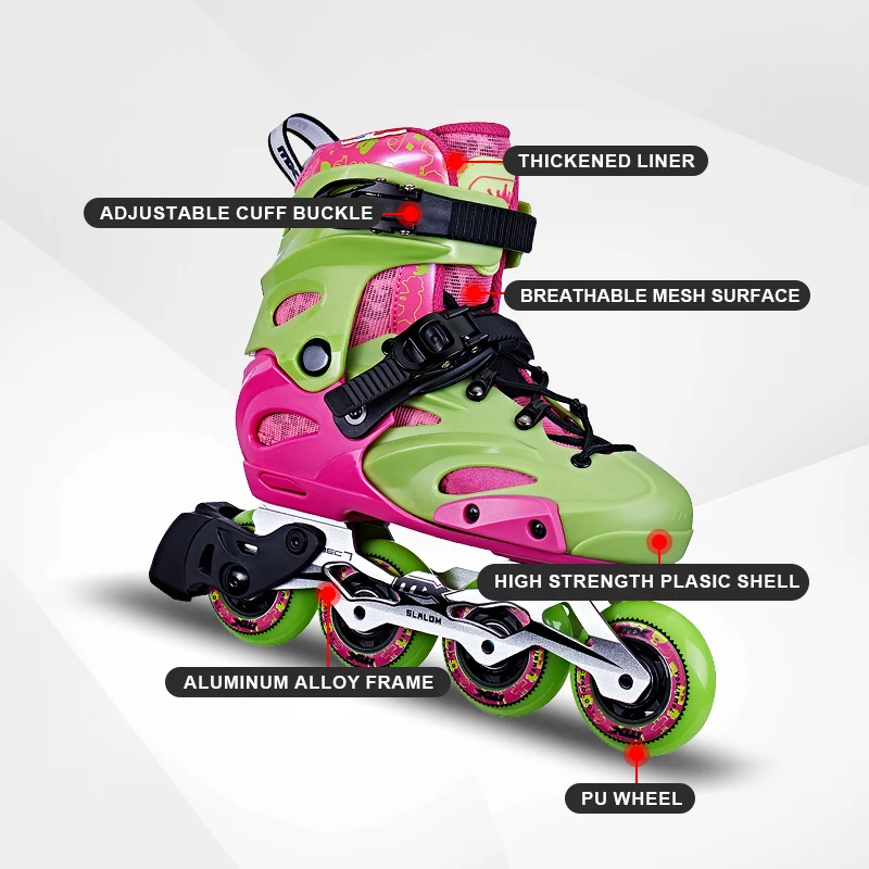 High quality hard plastic shell roller skating protective freestyle inline roller skate shoes
