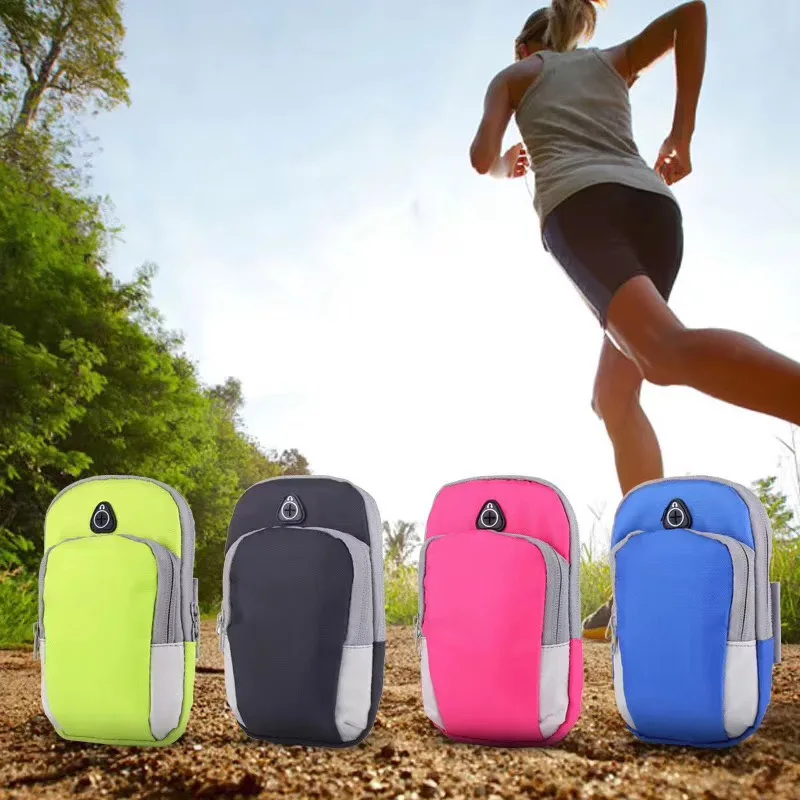 Multifunctional Outdoor Sports Armband Sweatproof Arm Bag Pocket with Key Holder Wallet for Gym Running Fit