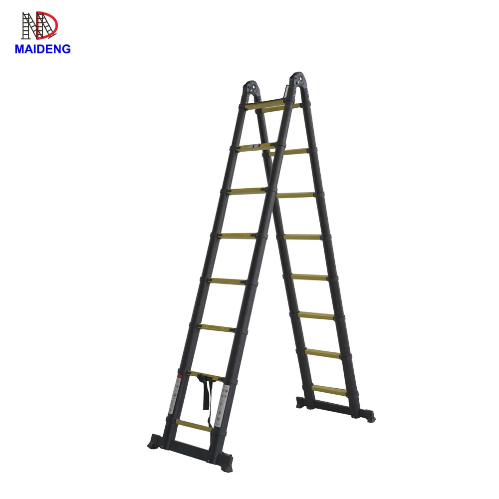 Competitive Price En131 Aluminium Telescopic Ladder 3.2-3.8m Folding Attic Ladders Indoor