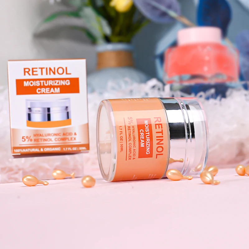 AiXin Private Label 50g Retinol 2.5% Moisturizer Face Cream Hyaluronic Acid Anti Aging Remove Wrinkle Vitamin E Retinol Cream