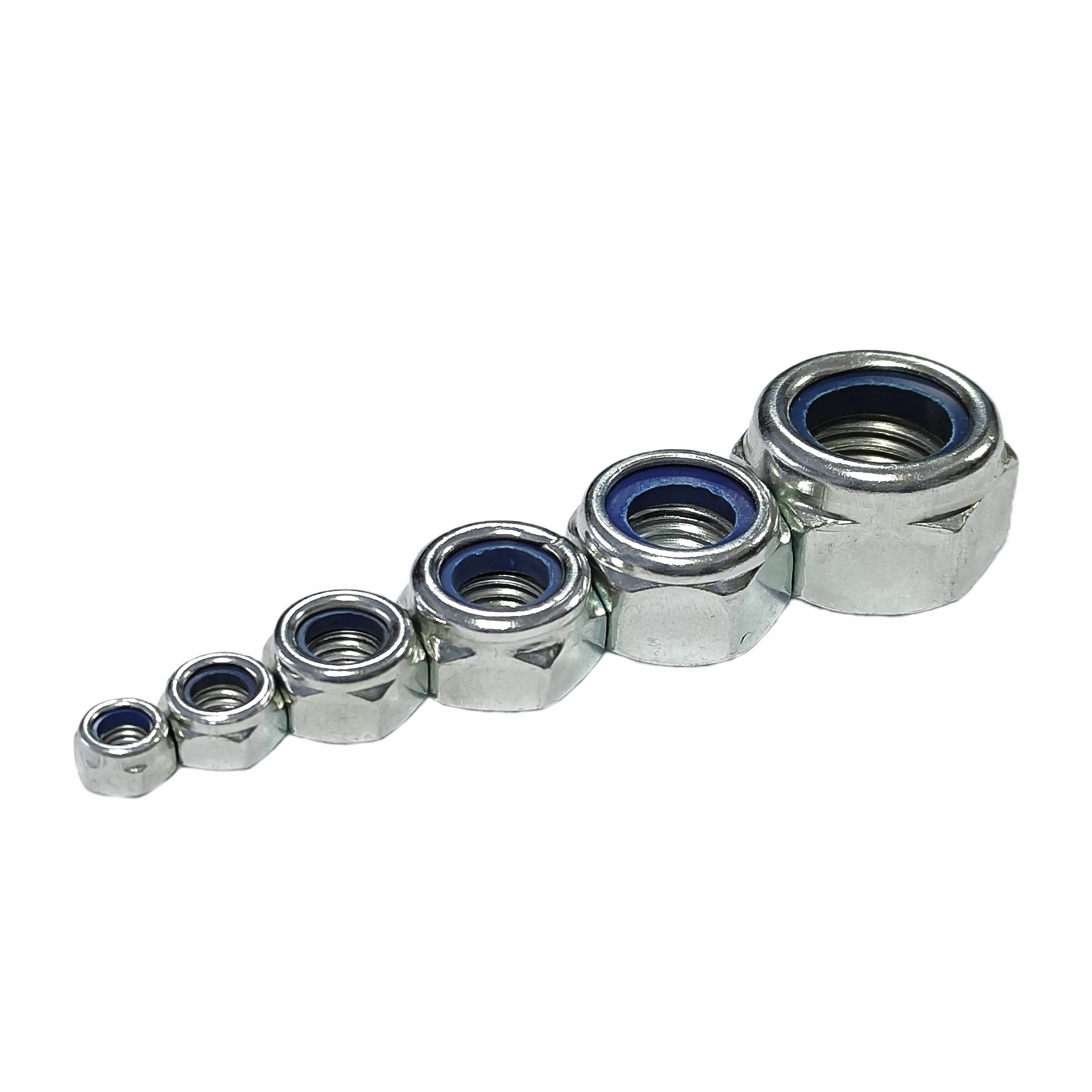 Hex Thin Nuts With Nylon Insert lock nut DIN 985 Carbon Steel Metric Thread M3-M36