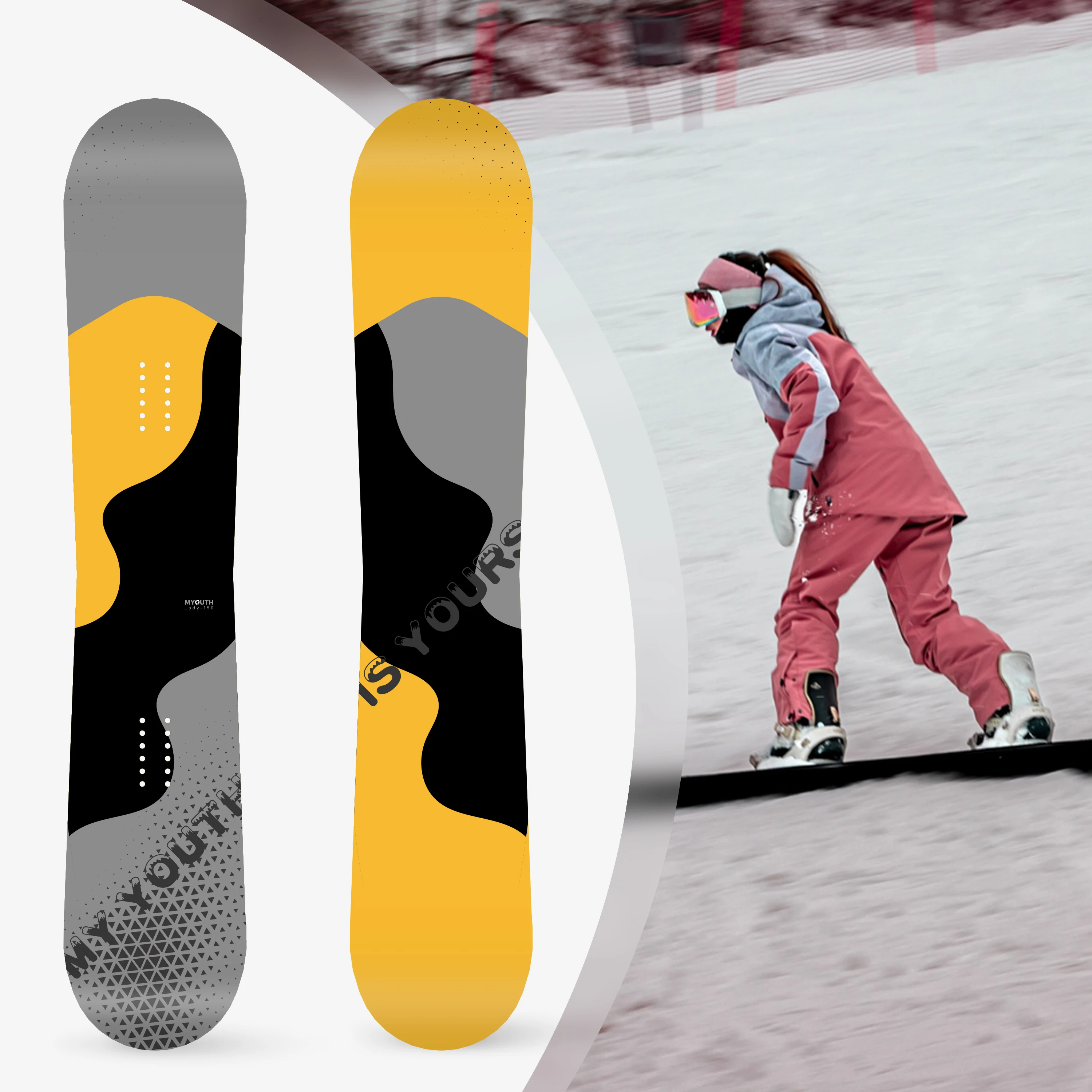 All mountain snowboards carbon fiber for Adult snowboard 150cm factory direct board poplar snowboard 140cm