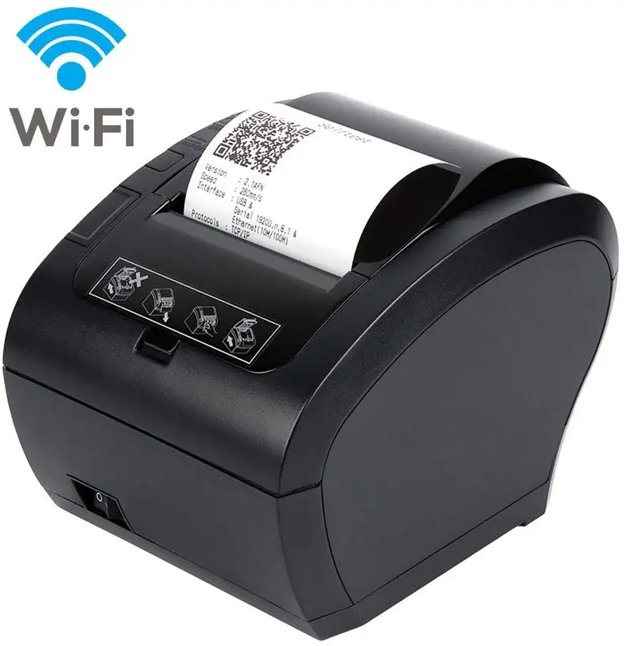  Высокое качество ресторан 80 мм Беспроводной Wi-Fi/BT принтер автоматическим резаком POS фактуры тепловой
