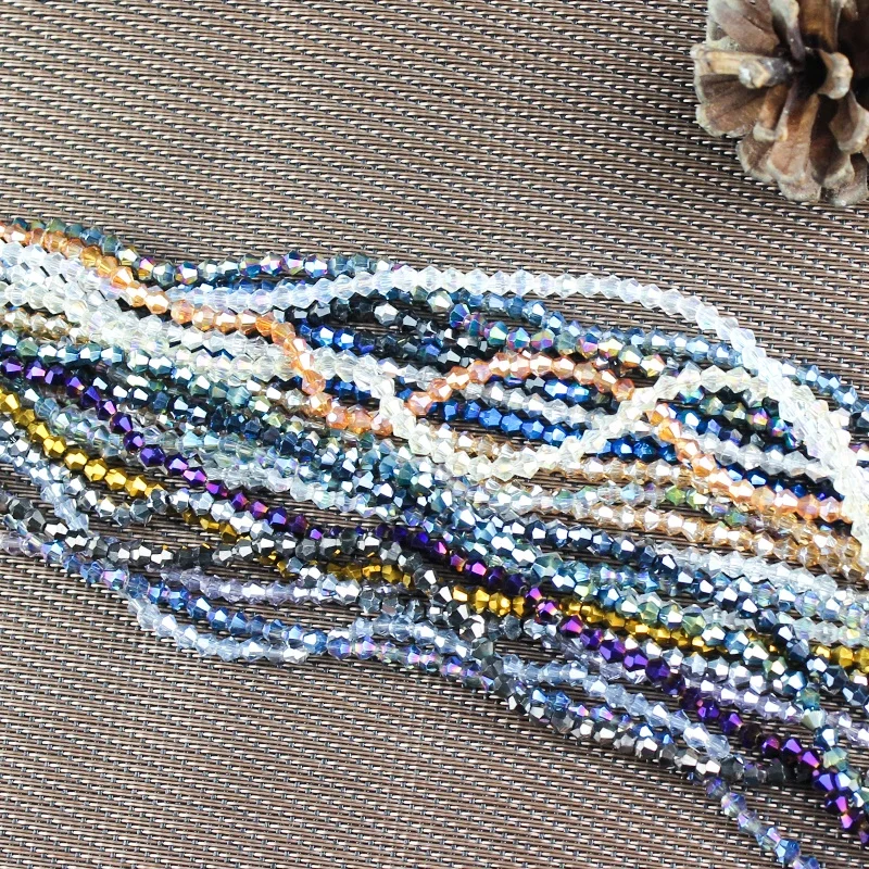 Wholesale 3/4/5/6/8mm Faceted Glass bicone crystal beads For Bracelets Necklace Earring jewelry making DIY Accessories