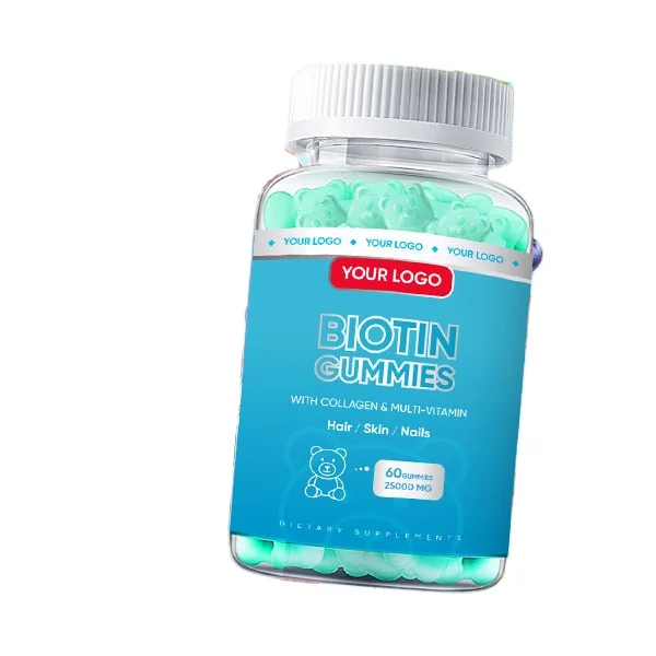 Private label Vegan Supplements Vitamin C & E Biotin Gummies Hair Skin Nail Vitamins Gummy