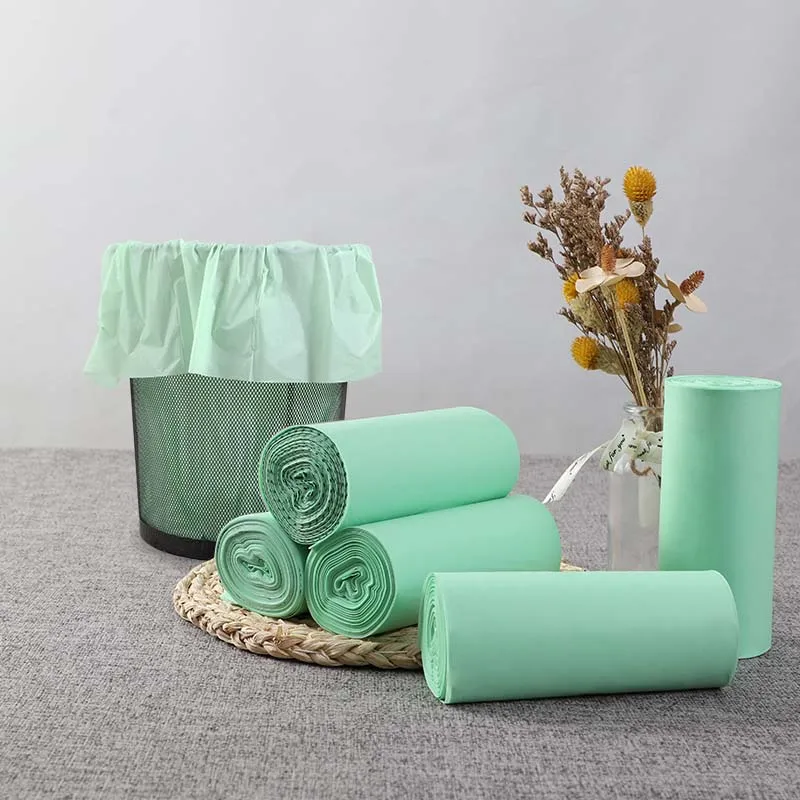Custom size corn starch disposable biodegradable trash bags compostable garbage bags