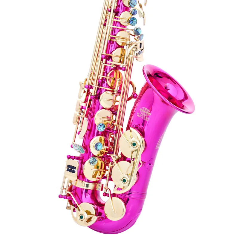 
Rose Gold Lacquer Brass Alto Instrument Accessories Professional Eb China Sax Saxophone Alto 