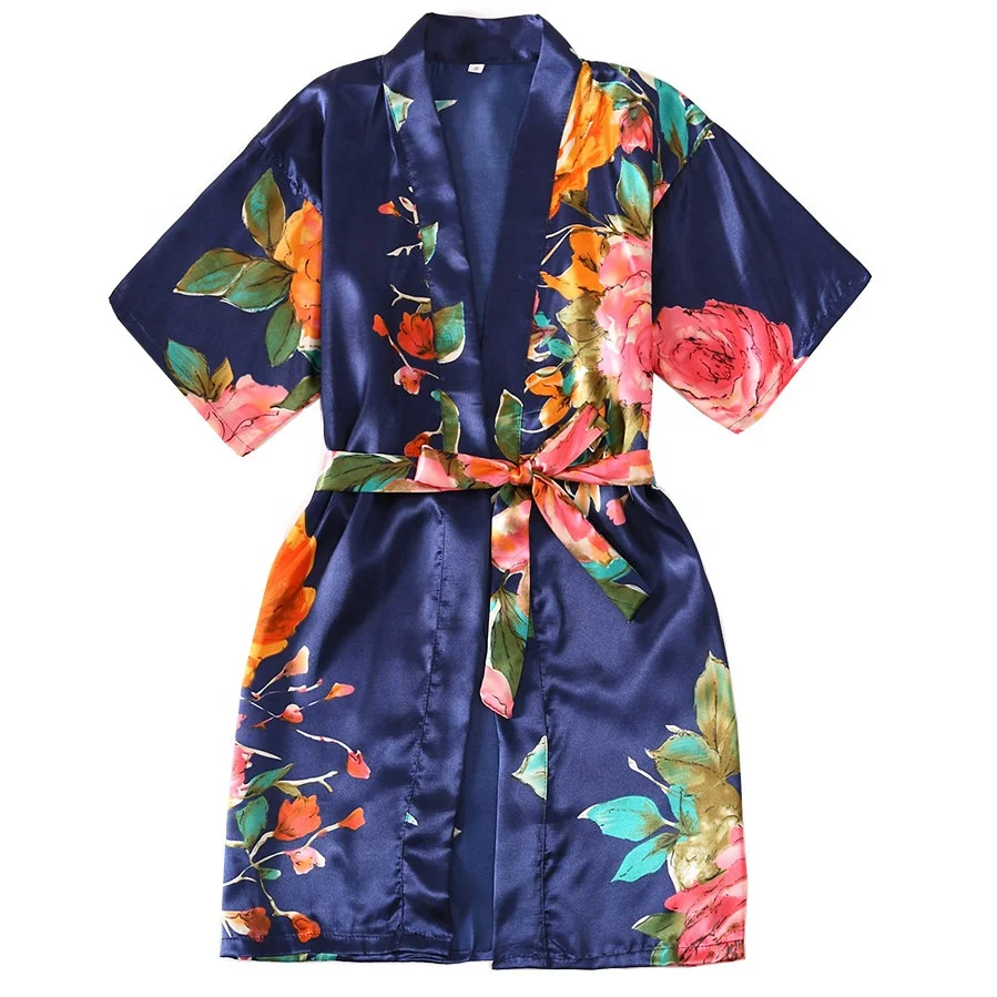 
Baby bath robe Wholesales Kids Robes,Satin Floral Spa Robes for Girls, Birthday Spa Party KR0007 