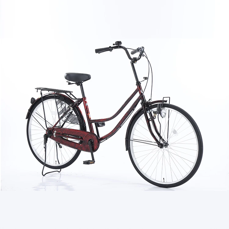 retro style manufacturer wholesale OEM ODM 24 inch 26 inch steel frame step through city bike with basket