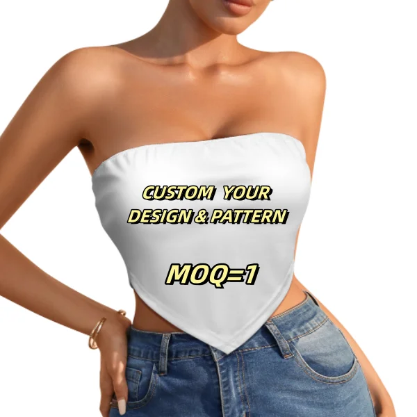 Custom Design Ladies Women Open Back Floral Printed Bodycon Satin Strapless Tube Top Elegant Party Club Breathable