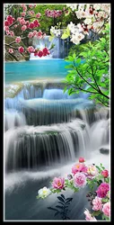 5D Diy beautiful scenery green bamboo forest road drawing diamond painting cross stitch diamond diamond painting