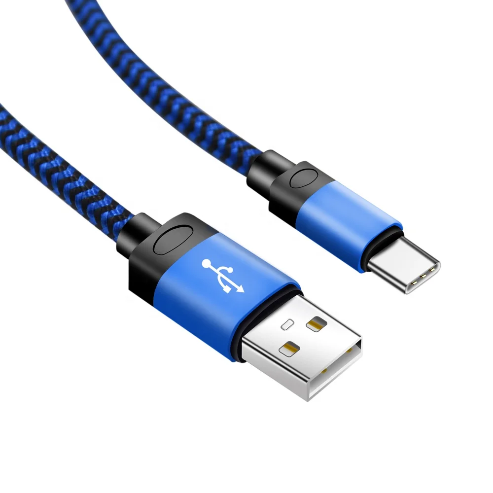 Высокое качество USB кабель с нейлоновой оплеткой Кабель разъемом типа C последняя для iphone Быстрый зарядный передачи данных 1 м 2