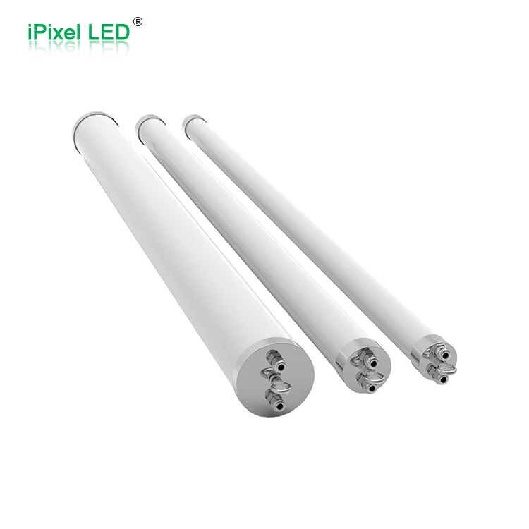 12V 80mm diameter milky white housing RGB DMX Frosted LED Tube
