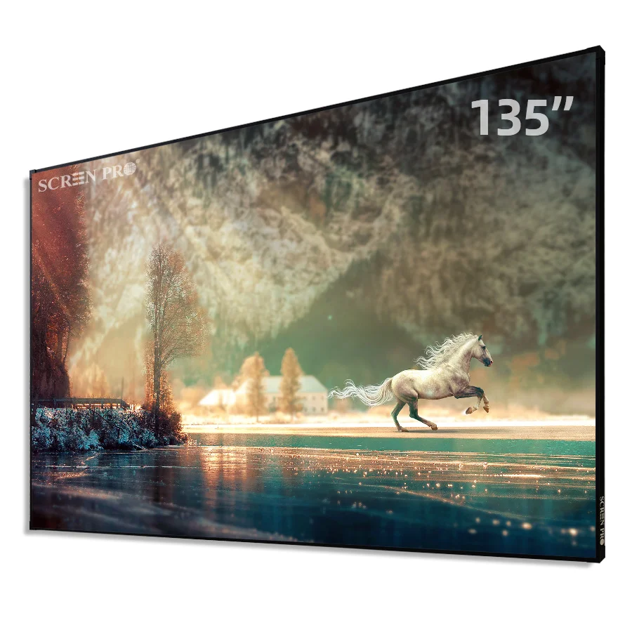 SCREENPRO 135 дюймов, 4K, ультракороткий проектор с фиксированной рамкой
