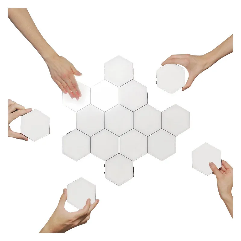 DIY Touch Sensitive LED Hexagon Honeycomb Panel Lamp LED Quantum Night Lamp Modular Hexagonal Wall lamp