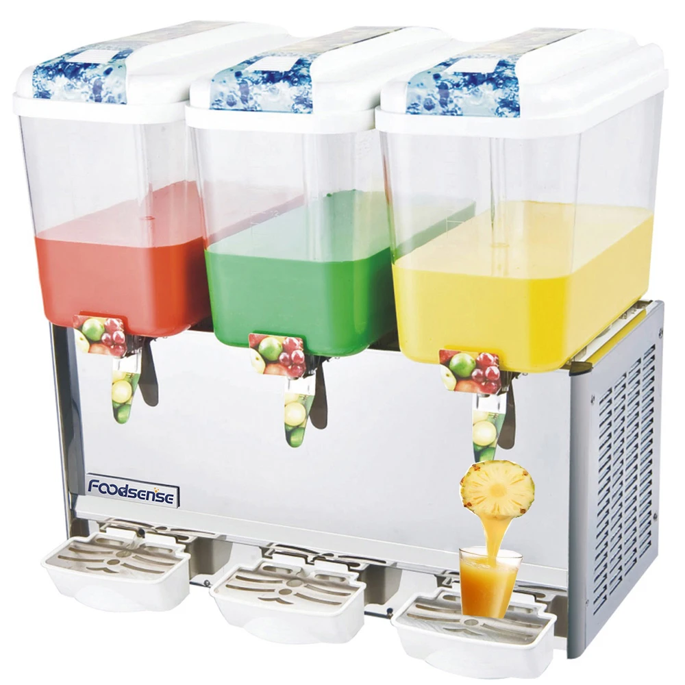 Professional Commercial Juice Machine Spray/Stir Automatic Three-cylinder Cold Drink Machine Restaurant Juice Machine