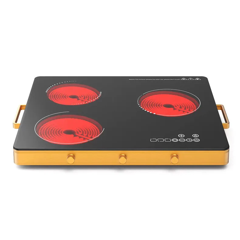 2023 Hot Pot Double Stove Electric Heating Infrared Induction Cooker Parts 3500W Ceramic Knob China Hot Selling Kitchen