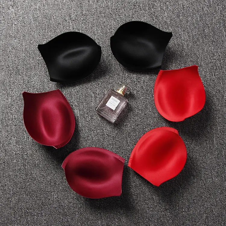 
Colorful Breathable Foam Bra Cup Chest Inserts Padding Removable Bra Padding Push Up Thick Sponge Bra Cup 