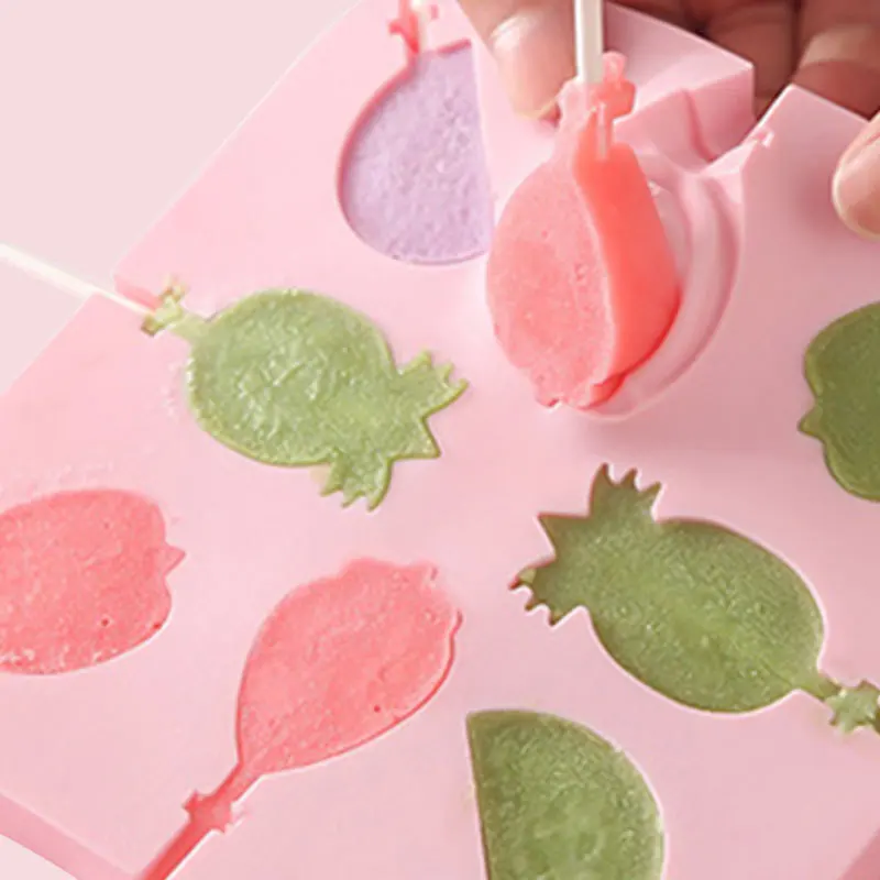 DIY Lollipop Candy Molds Homemade Christmas Cartoon Pattern Candy Chocolate Lollipop Silicone Mold