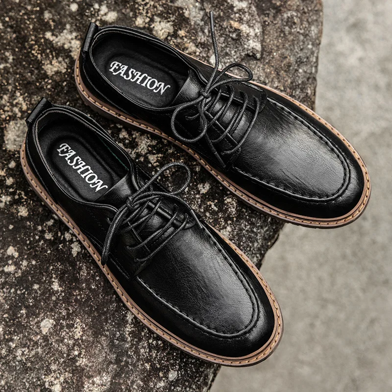 Unique Retro Style Fashion Custom Design Leather Shoe Casual Suede Flats Oxford Party Wedding Dress Shoes for Men
