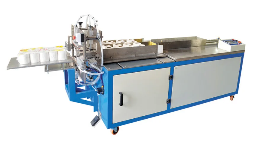 Cheap Semi Autoamtic Roll Toilet Paper Packing Machine,Small Toilet paper  packing machine