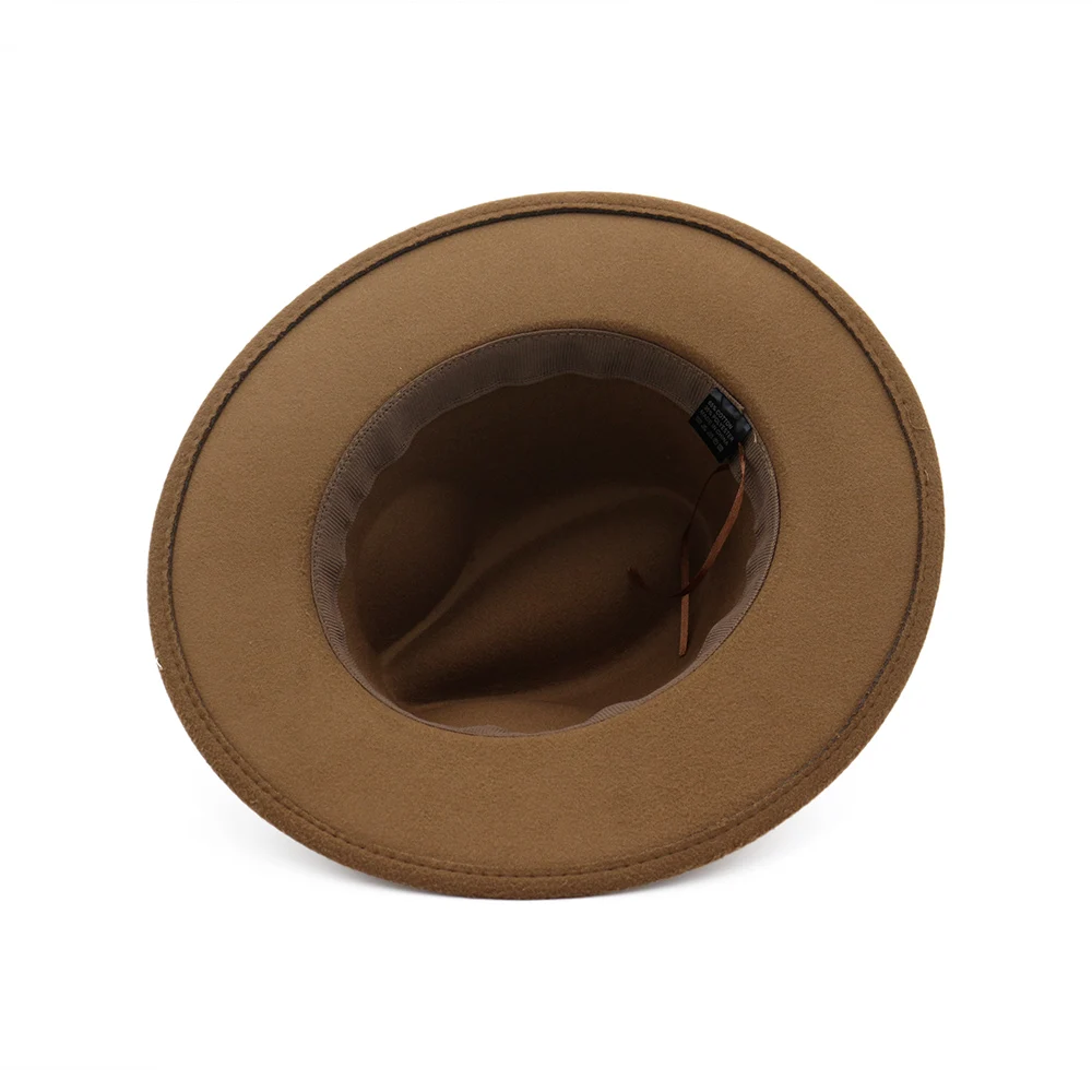 Unisex Panama High Quality 2021 Wholesale Colorful Fedora Felt Hat Women Wide Brim Tie Dye Fedora