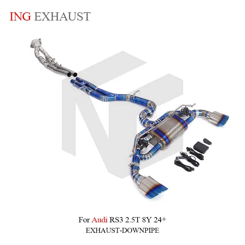 ING Titanium Exhaust System Performance Full sets Catback for AUDI RS3 2.5T 8Y 24+ Muffler With Valve auto performance parts